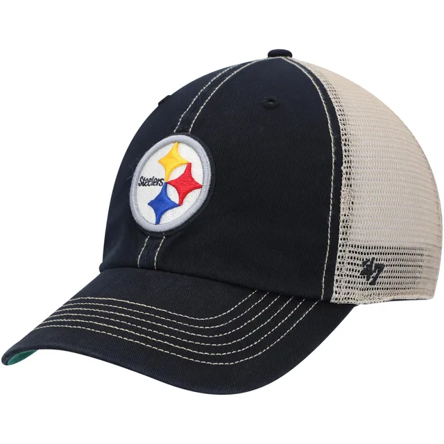 47 Brand Men's Black, Natural Pittsburgh Steelers Trawler Trucker