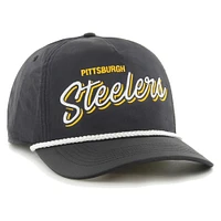 Men's '47 Black Pittsburgh Steelers Fairway Hitch brrr Adjustable Hat