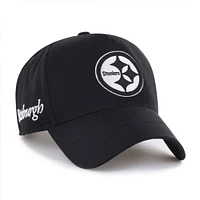 Men's '47 Black Pittsburgh Steelers Foundation Offside Adjustable Hat