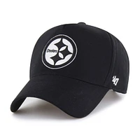 Men's '47 Black Pittsburgh Steelers Foundation Offside Adjustable Hat