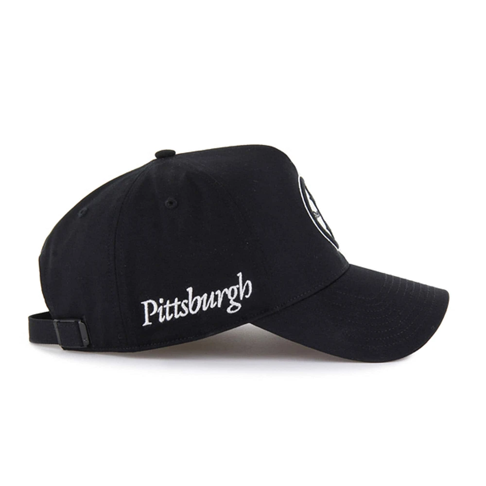 Men's '47 Black Pittsburgh Steelers Foundation Offside Adjustable Hat