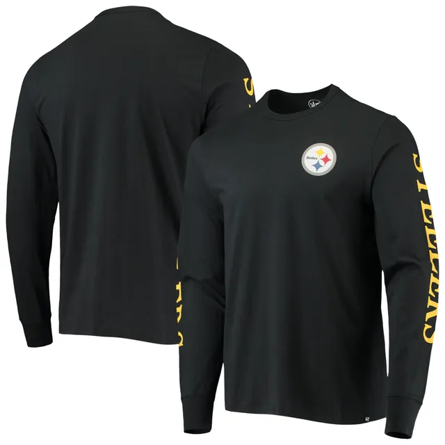 47 Brand / Women's Pittsburgh Steelers White Long Sleeve Raglan