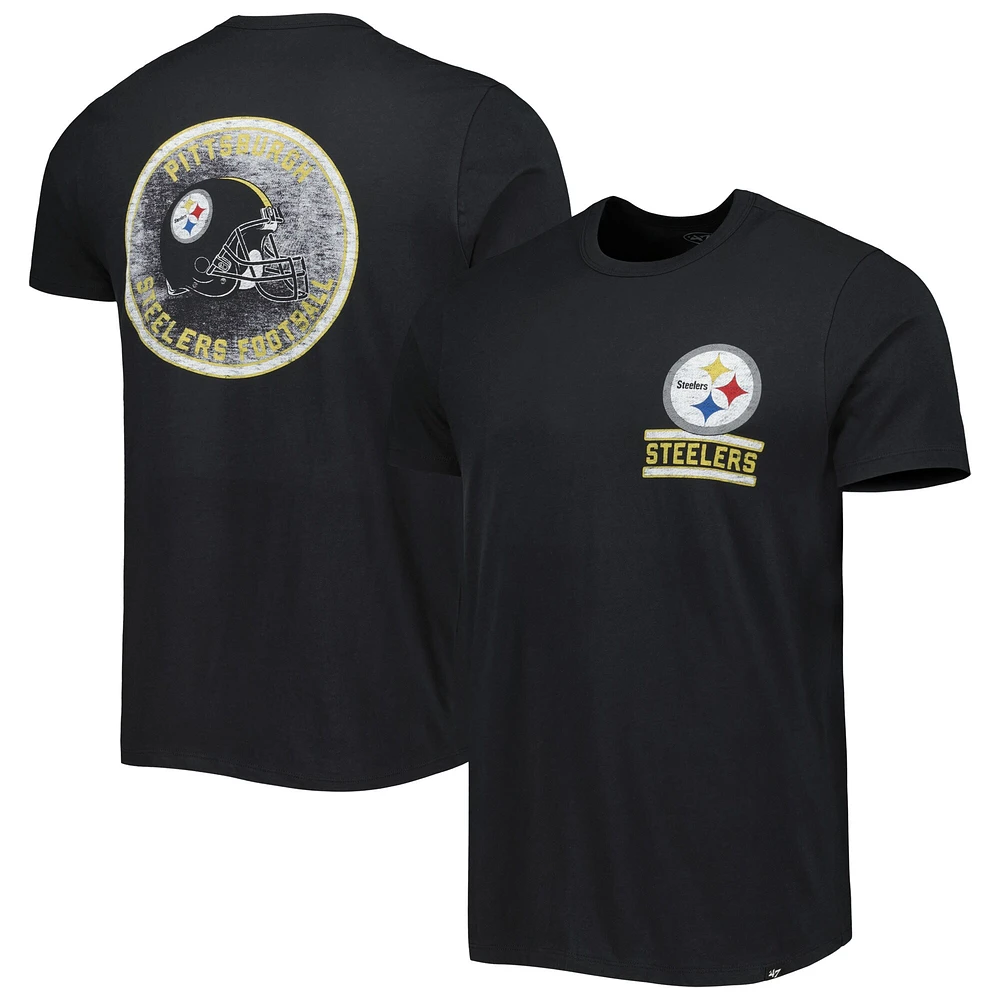 T-shirt pour homme '47 noir Pittsburgh Steelers Open Field Franklin