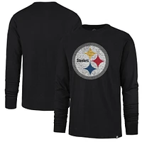 Men's '47 Black Pittsburgh Steelers Premier Franklin Long Sleeve T-Shirt