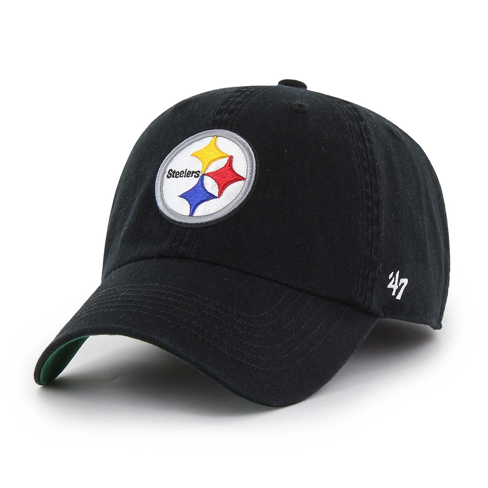 Casquette ajustée '47 noire Pittsburgh Steelers Sure Shot Franchise pour hommes