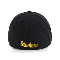 Men's '47 Black Pittsburgh Steelers Sure Shot Franchise Fitted Hat