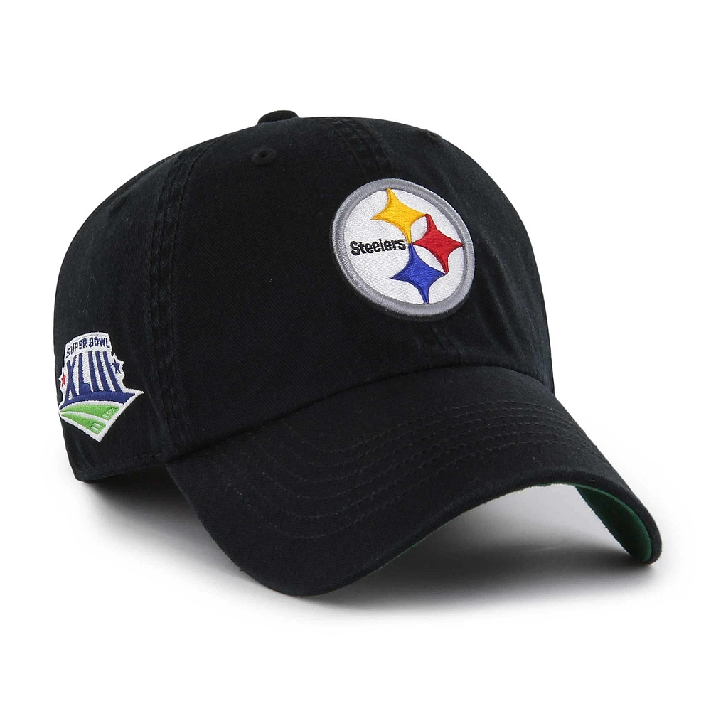 Casquette ajustée '47 noire Pittsburgh Steelers Sure Shot Franchise pour hommes