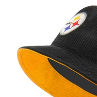 Men's '47 Black Pittsburgh Steelers Thick Cord Bucket Hat