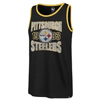 Men's '47 Black Pittsburgh Steelers Upload Franklin Tank Top