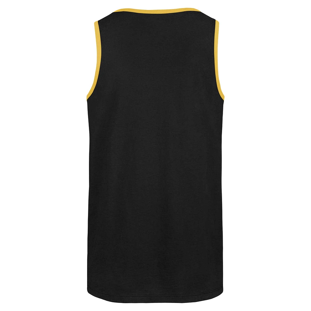 Men's '47 Black Pittsburgh Steelers Upload Franklin Tank Top