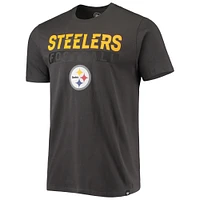 T-shirt Dark Ops Super Rival des Pittsburgh Steelers '47 gris anthracite pour homme