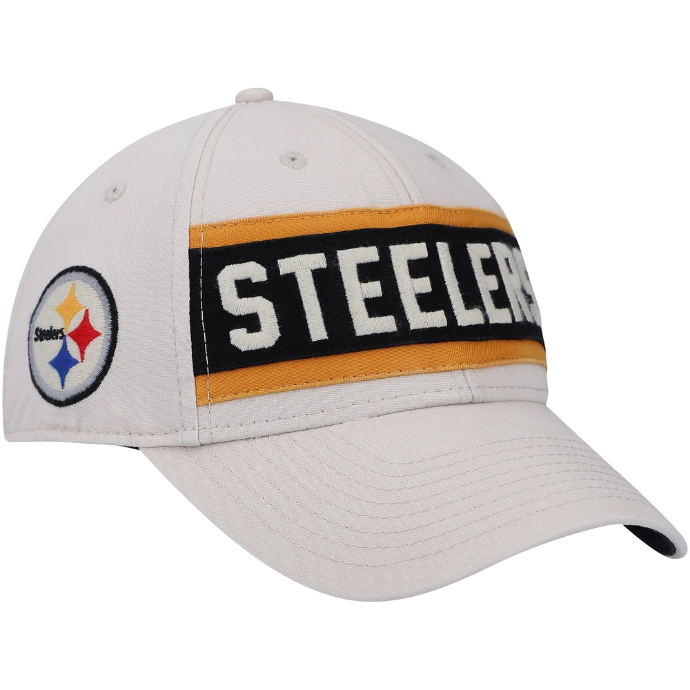 Men's '47 Cream Pittsburgh Steelers Crossroad MVP Adjustable Hat