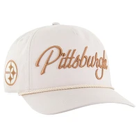 Casquette ajustable à revers pour homme '47 Cream Pittsburgh Steelers