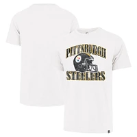 Men's '47 Cream Pittsburgh Steelers Overrun Franklin Throwback T-Shirt