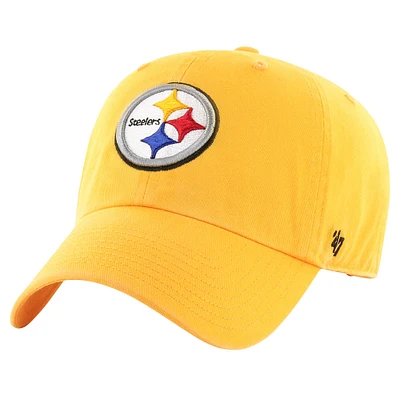 Men's '47 Gold Pittsburgh Steelers Secondary Clean Up Adjustable Hat