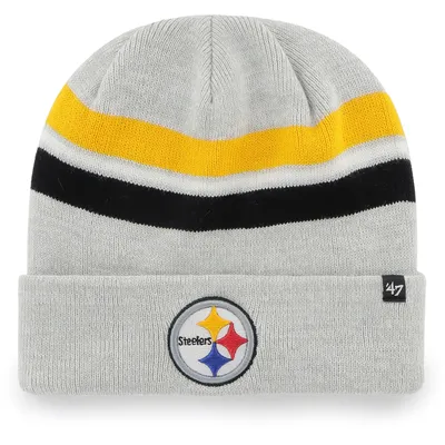 Pittsburgh Steelers Men's 47 White Bering Pom Knit Hat