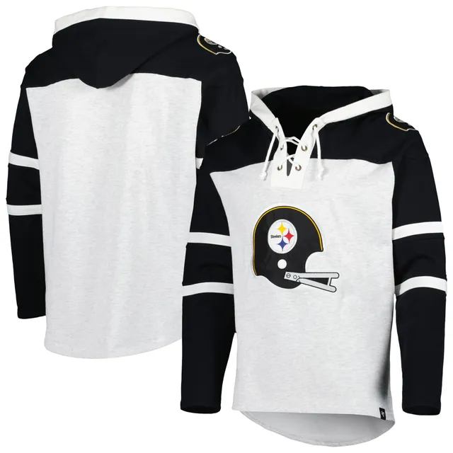 Lids Pittsburgh Steelers Mitchell & Ness Washed Short Sleeve Pullover  Hoodie - Black