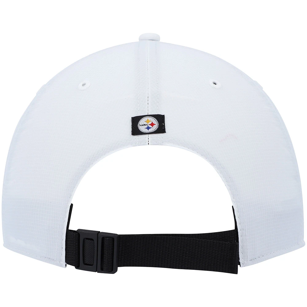 Men's '47 White Pittsburgh Steelers Hitch Stars and Stripes Trucker Adjustable Hat