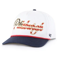 Casquette ajustable blanche patriotique des Steelers de Pittsburgh de 1947 pour homme