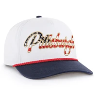 Casquette ajustable blanche patriotique des Steelers de Pittsburgh de 1947 pour homme