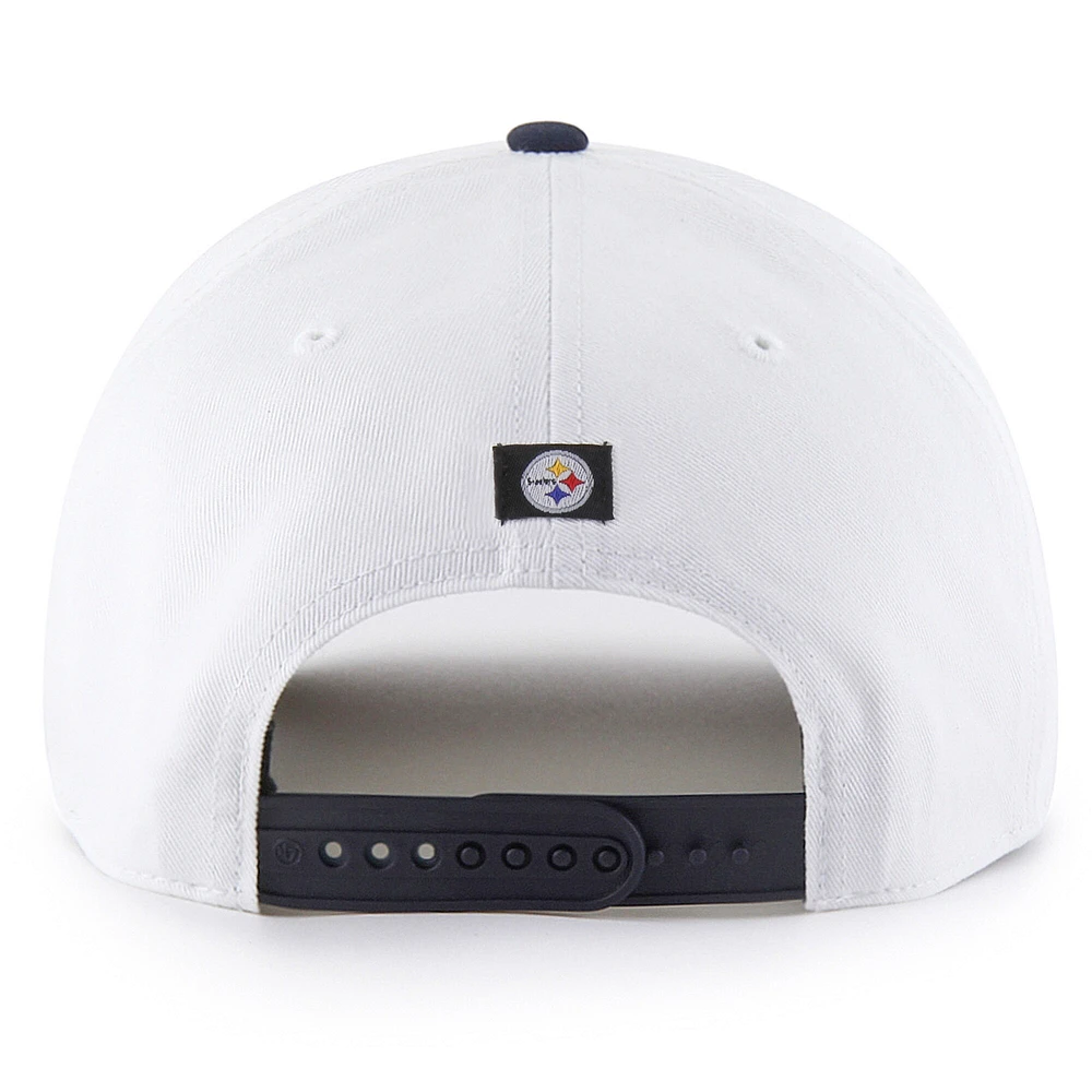 Casquette ajustable blanche patriotique des Steelers de Pittsburgh de 1947 pour homme