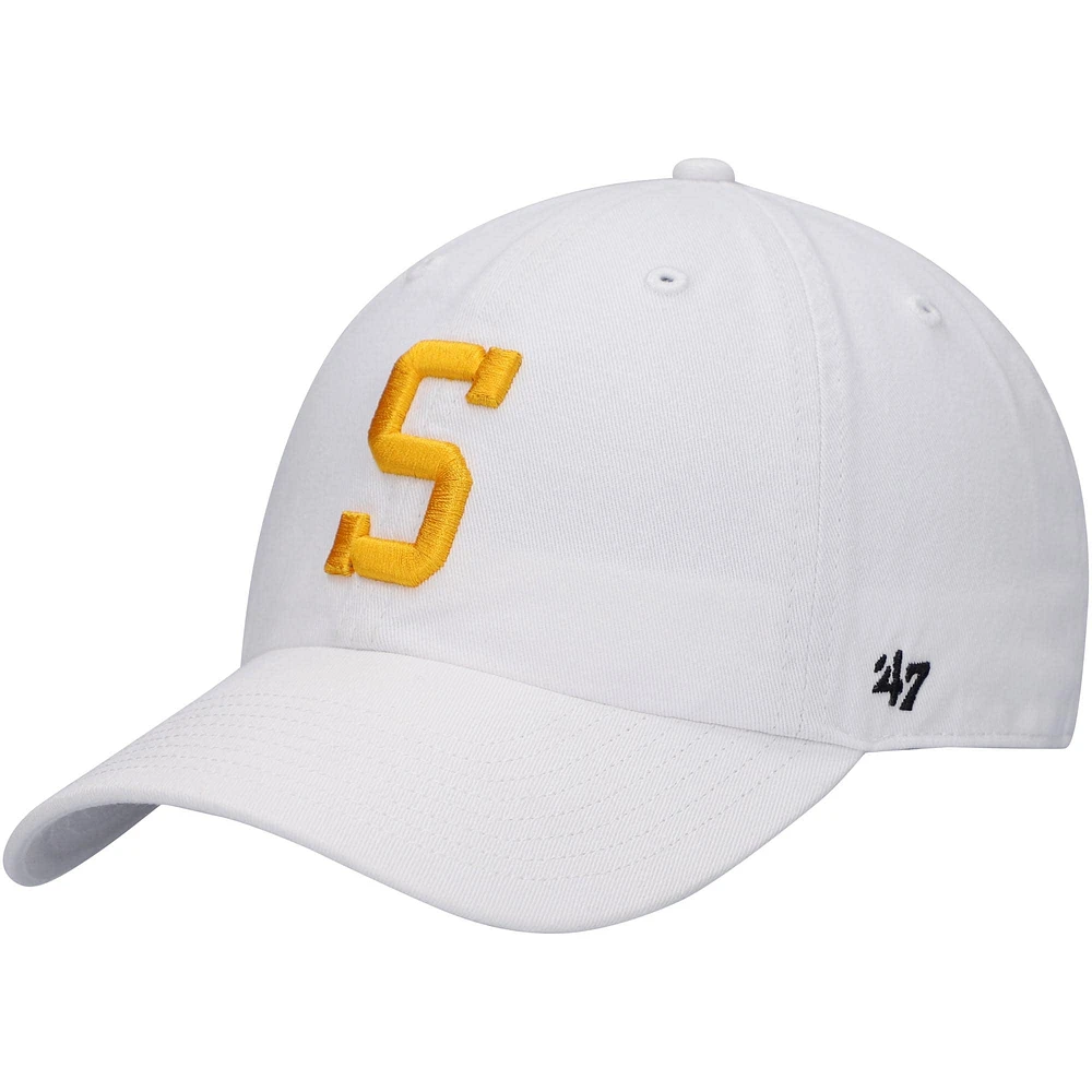 Casquette réglable '47 Pittsburgh Steelers Team Clean Up blanche pour homme