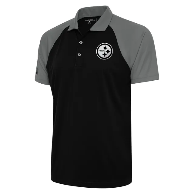 Men's Fanatics Branded White/Black Pittsburgh Steelers Parameter Polo