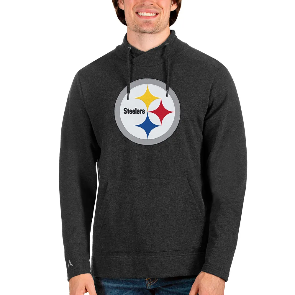 Men's Fanatics Branded Heathered Gray Pittsburgh Steelers Team Logo  Pullover Hoodie