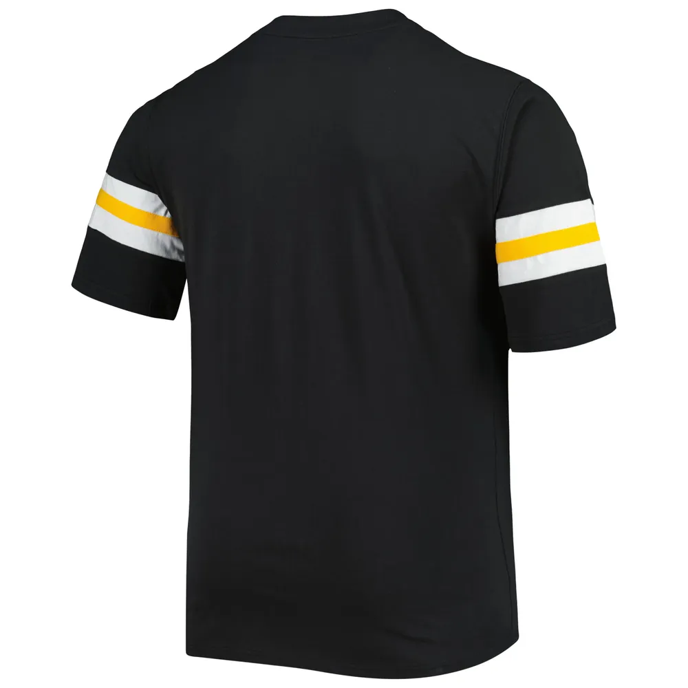 T-shirt noir à rayures Big & Tall des Pittsburgh Steelers pour homme