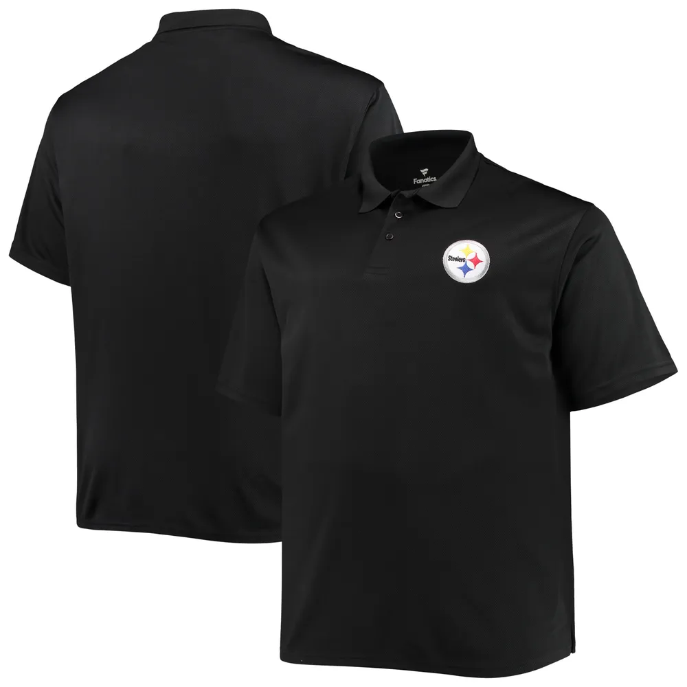 Lids Pittsburgh Steelers Big & Tall Birdseye Polo - Black