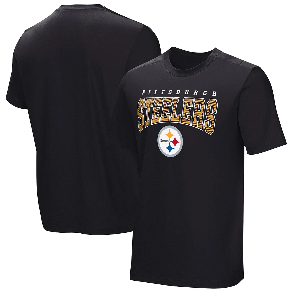 T-shirt adaptatif noir de l'équipe à domicile des Steelers Pittsburgh pour hommes