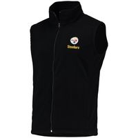 Men's Black Pittsburgh Steelers Houston Fleece Full-Zip Vest