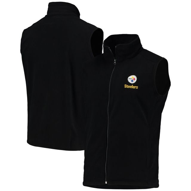 Veste noire entièrement zippée en polaire Houston Steelers pour hommes