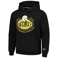 Men's BOSS X NFL Black Pittsburgh Steelers Touchback Pullover Hoodie