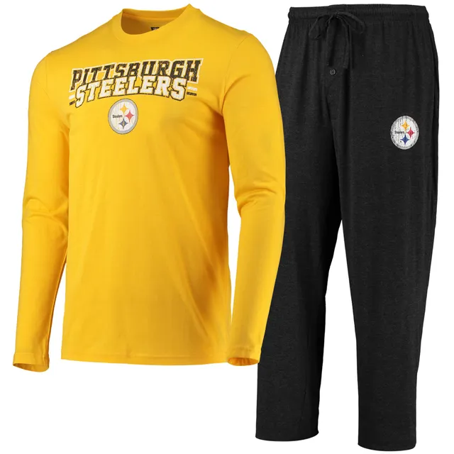 New Orleans Saints Concepts Sport Meter Long Sleeve T-Shirt & Pants Sleep  Set - Black/Gold