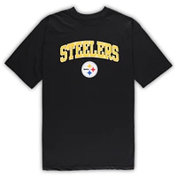 Men's Concepts Sport Black/Heather Gray Pittsburgh Steelers Big & Tall T-Shirt Pants Sleep Set