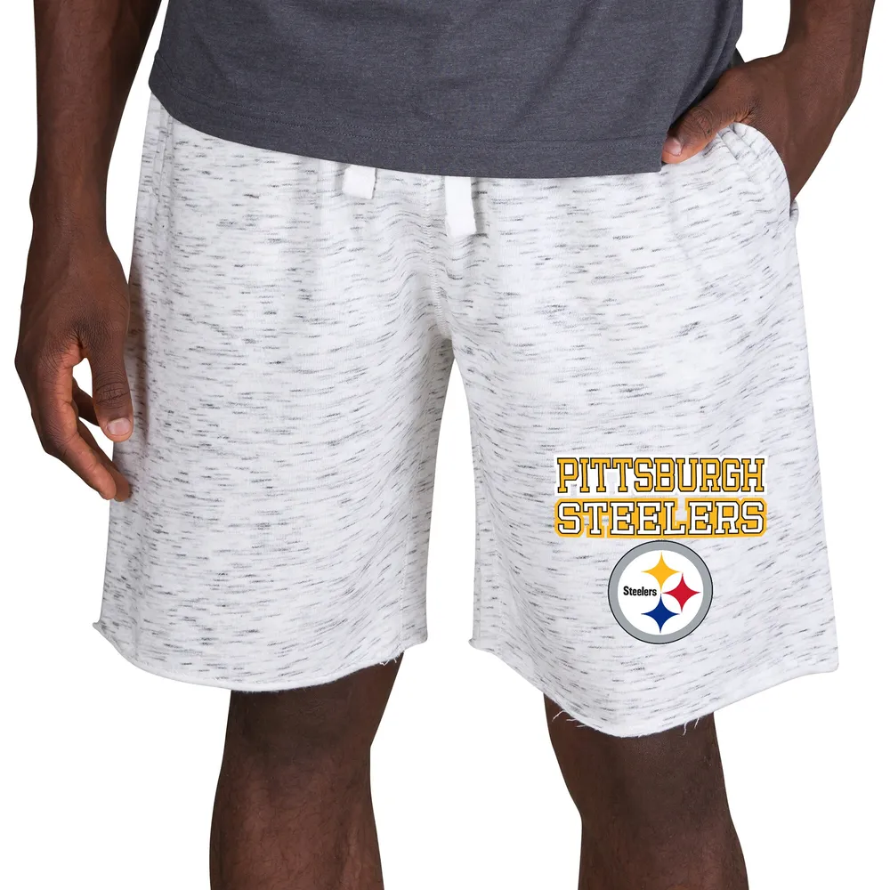 Lids Pittsburgh Steelers Concepts Sport Alley Fleece Shorts -  White/Charcoal
