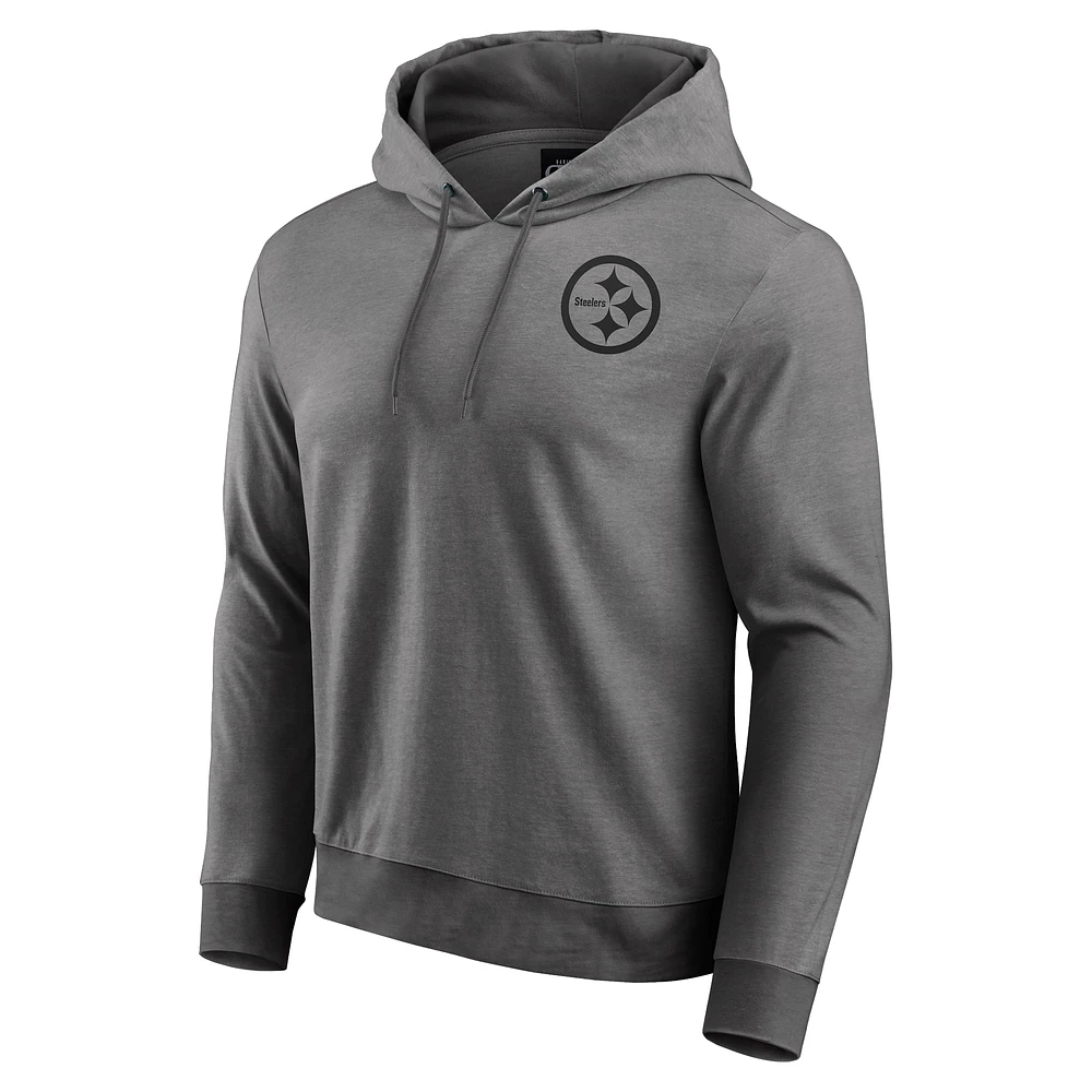 Men's Darius Rucker Collection by Fanatics Black Pittsburgh Steelers Tonal Knit Pullover Hoodie