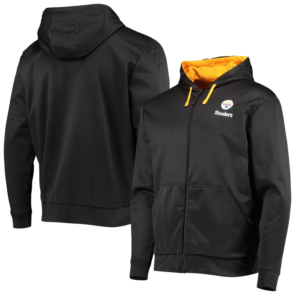 Sweat à capuche entièrement zippé Dunbrooke pour homme Pittsburgh Steelers Apprentice noir/doré