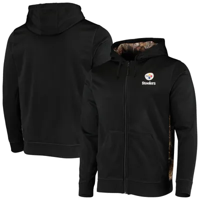 Pull à capuche entièrement zippé en molleton technique Decoy pour hommes Dunbrooke Camo Pittsburgh Steelers de