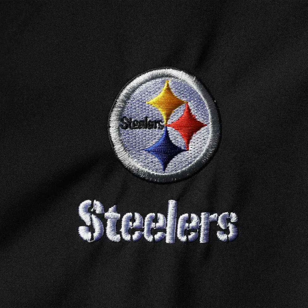 Veste en molleton à fermeture éclair intégrale Dunbrooke Pittsburgh Steelers Circle pour hommes, noire