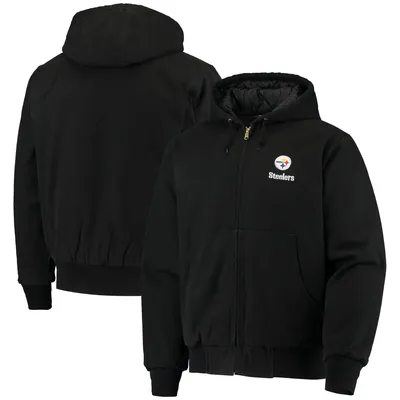 Pittsburgh Steelers Dunbrooke Dakota Cotton Canvas Hooded Jacket - Black
