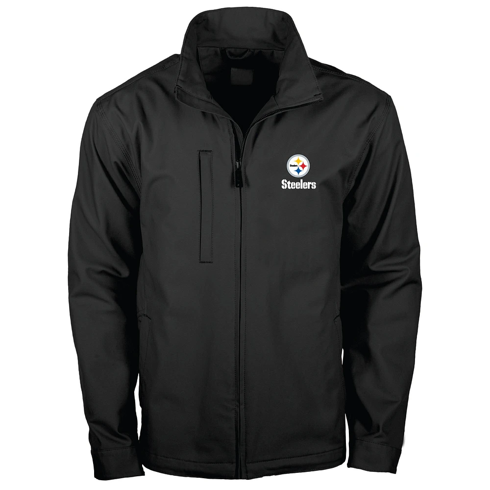 Dunbrooke Black Pittsburgh Steelers Journey Workwear Veste à glissière pleine longueur pour homme