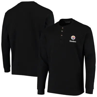 Pittsburgh Steelers Dunbrooke Logo Maverick Thermal Henley Long Sleeve T-Shirt