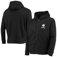 Men's Dunbrooke Black Pittsburgh Steelers Shag Tri-Blend Full-Zip Raglan Hoodie