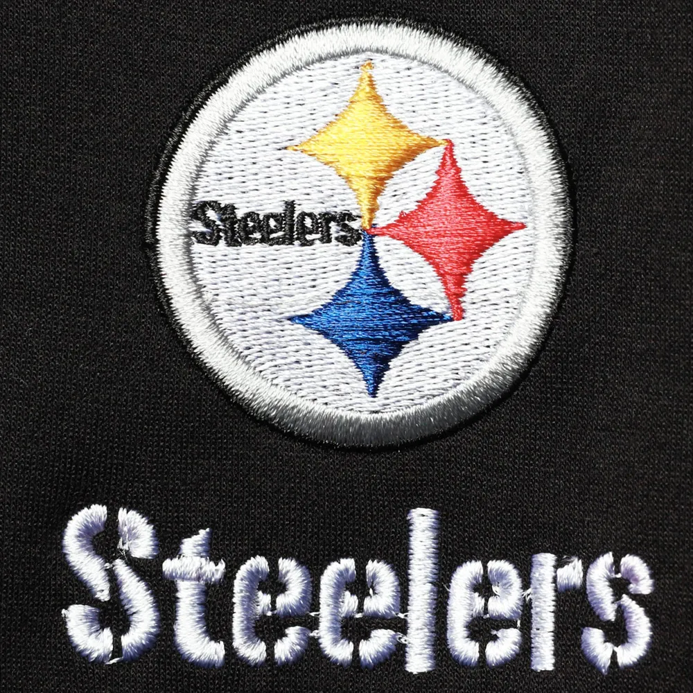 Men's Dunbrooke Black Pittsburgh Steelers Shag Tri-Blend Full-Zip Raglan Hoodie