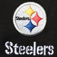 Men's Dunbrooke Black Pittsburgh Steelers Shag Tri-Blend Full-Zip Raglan Hoodie