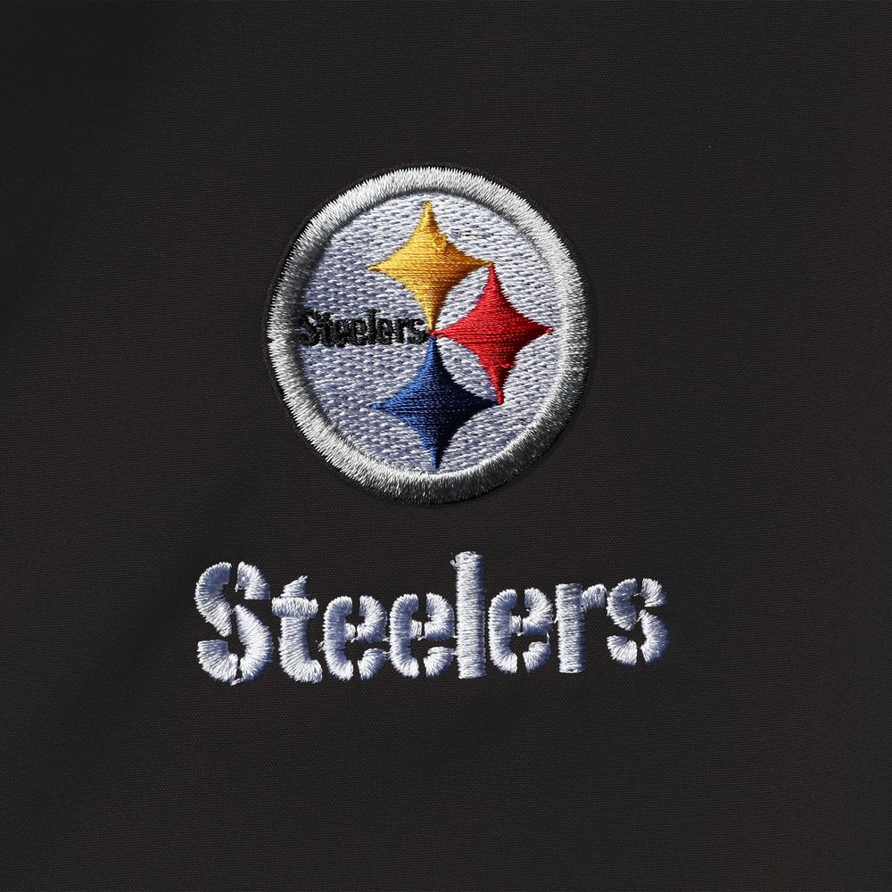 Men's Dunbrooke Black Pittsburgh Steelers Sonoma Softshell Full-Zip Jacket