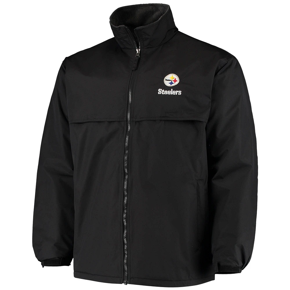 Veste en molleton entièrement zippée Dunbrooke Pittsburgh Steelers Triumph pour hommes, noire
