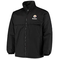 Veste en molleton entièrement zippée Dunbrooke Pittsburgh Steelers Triumph pour hommes, noire